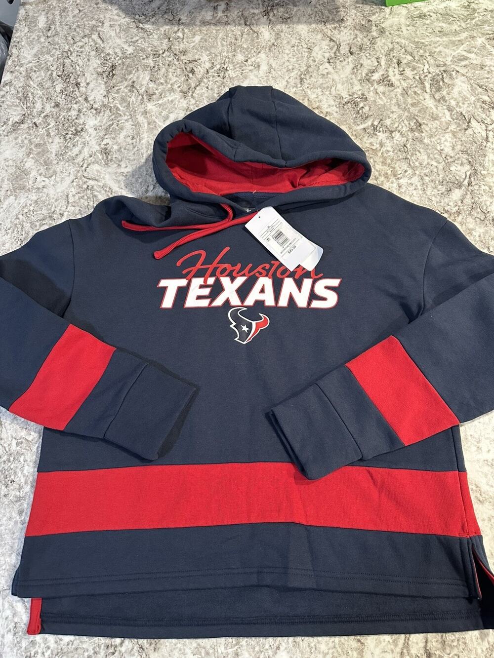 NWT Women’s NFL Team Apparel Houston Texans Hoodie Medium Navy Sweatshirt MD